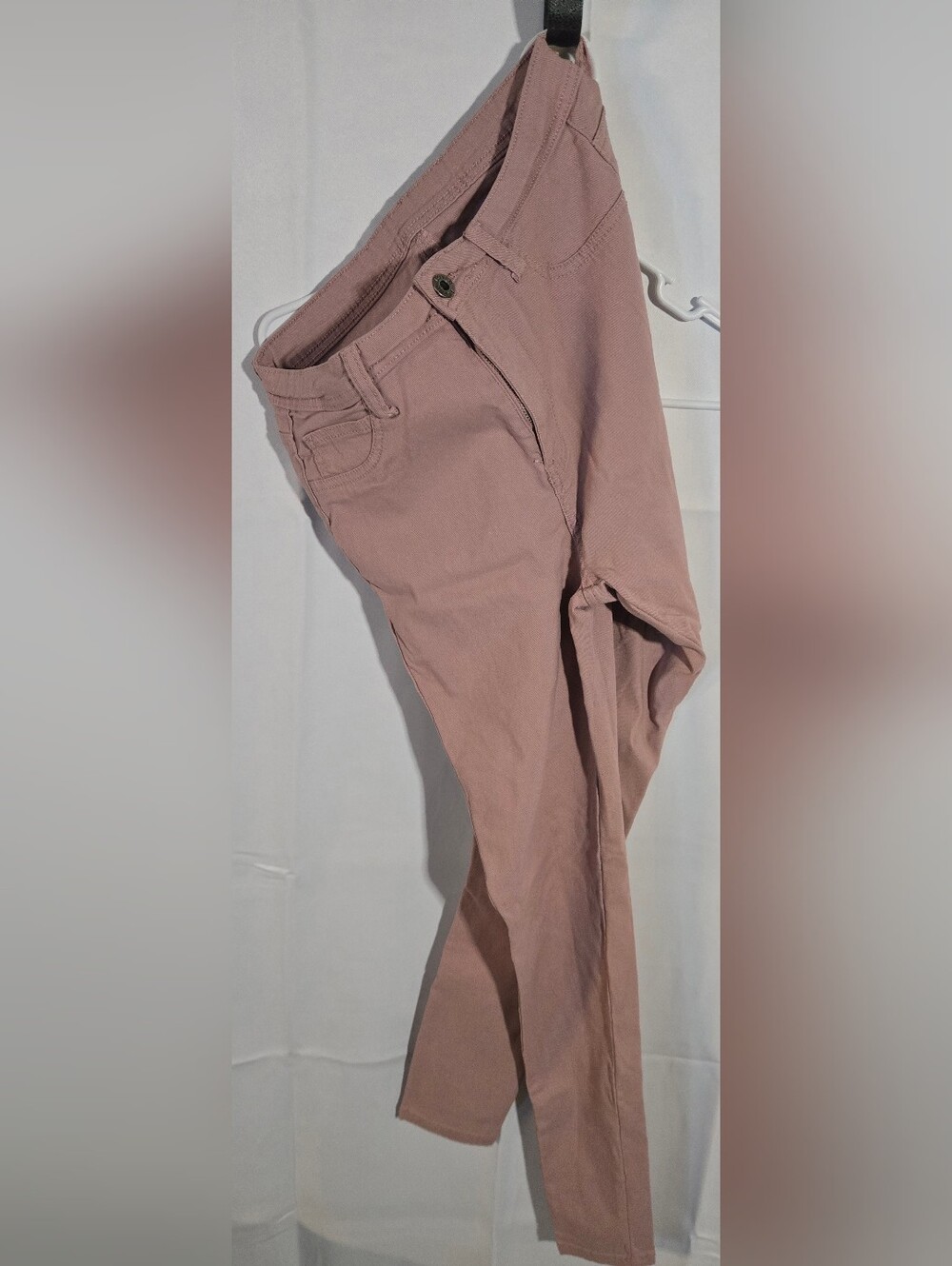 Mauve Slim Straight Leg Pants- Stretchy
